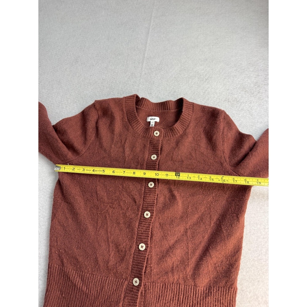 Aerie Cardigan Sweater Womens Small Red Recycled Polyester Button Front Knit - Picture 5 of 8